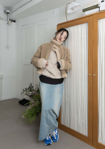 LIGHT BLUE DENIM LONG SK